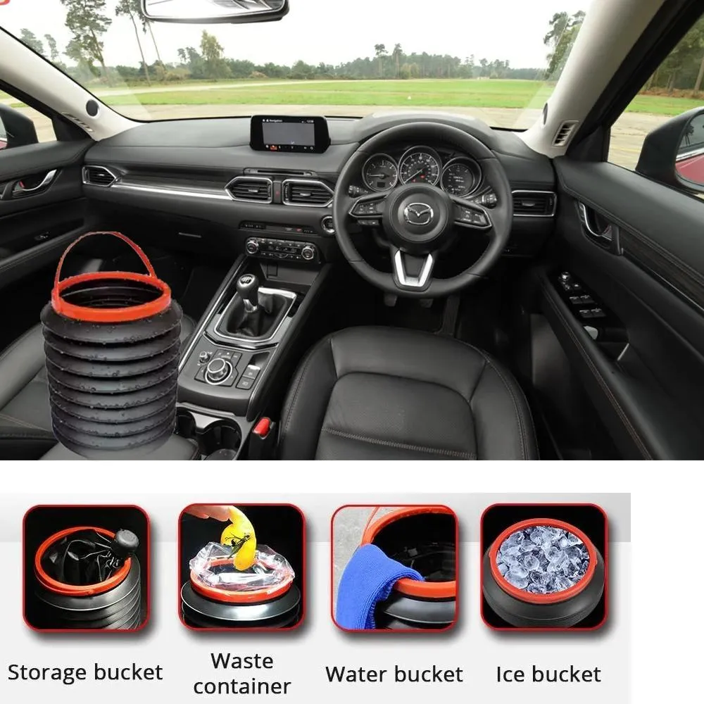 0237 -4L Foldable Car Trash Can Storage Organiser