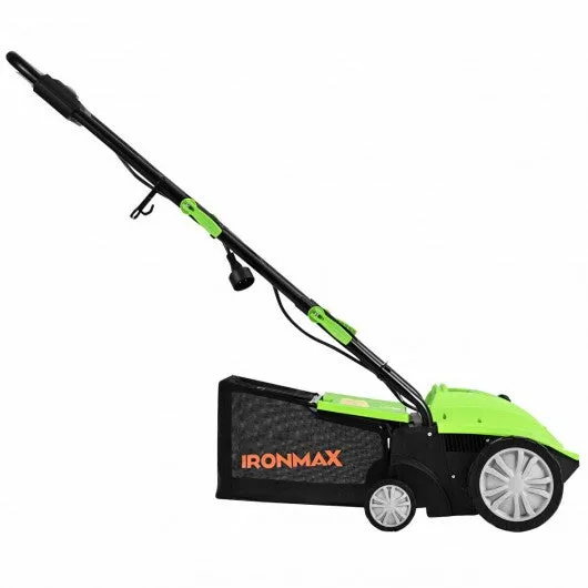 12Amp Corded Scarifier 13" Electric Lawn Dethatcher -Green