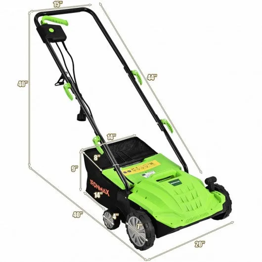 12Amp Corded Scarifier 13" Electric Lawn Dethatcher -Green