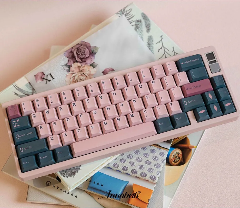 182 Keys Flower and Moon Keycaps | Cherry Profile PBT Dye Sublimation Keycap set