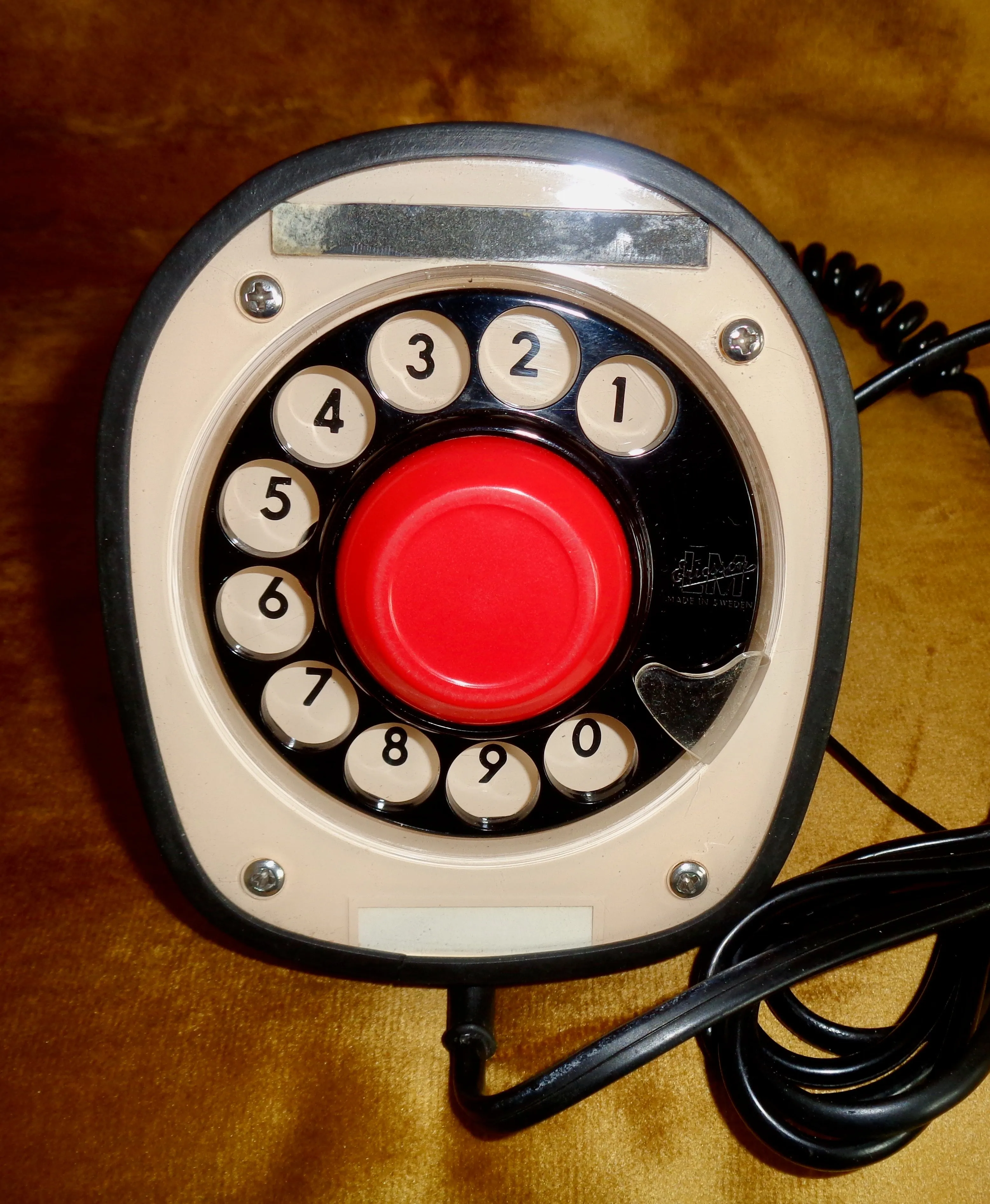 1980s Original Red Ericofon 600 Telephone By Ericsson