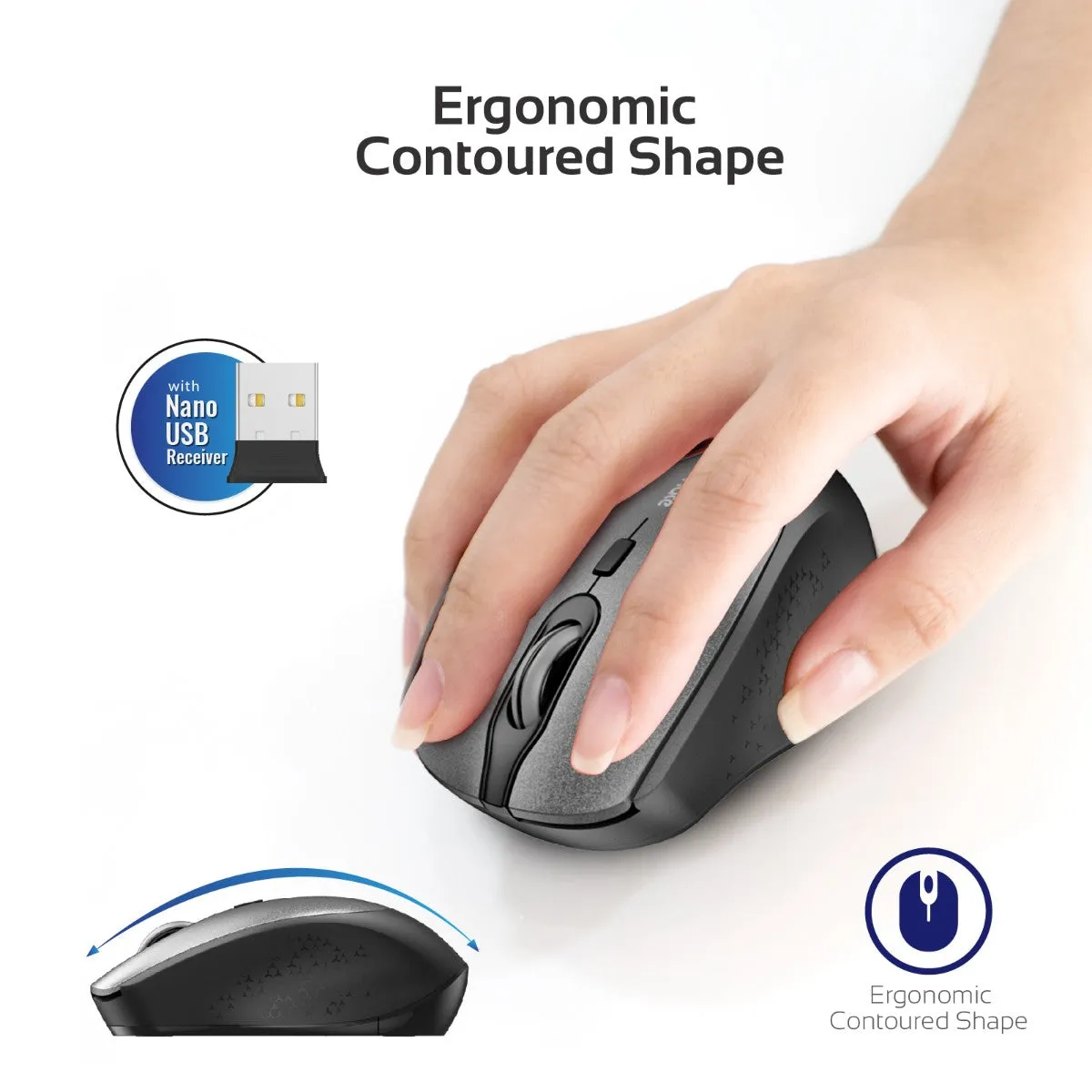 2.4GHz Wireless Optical Mouse with Precision Scrolling