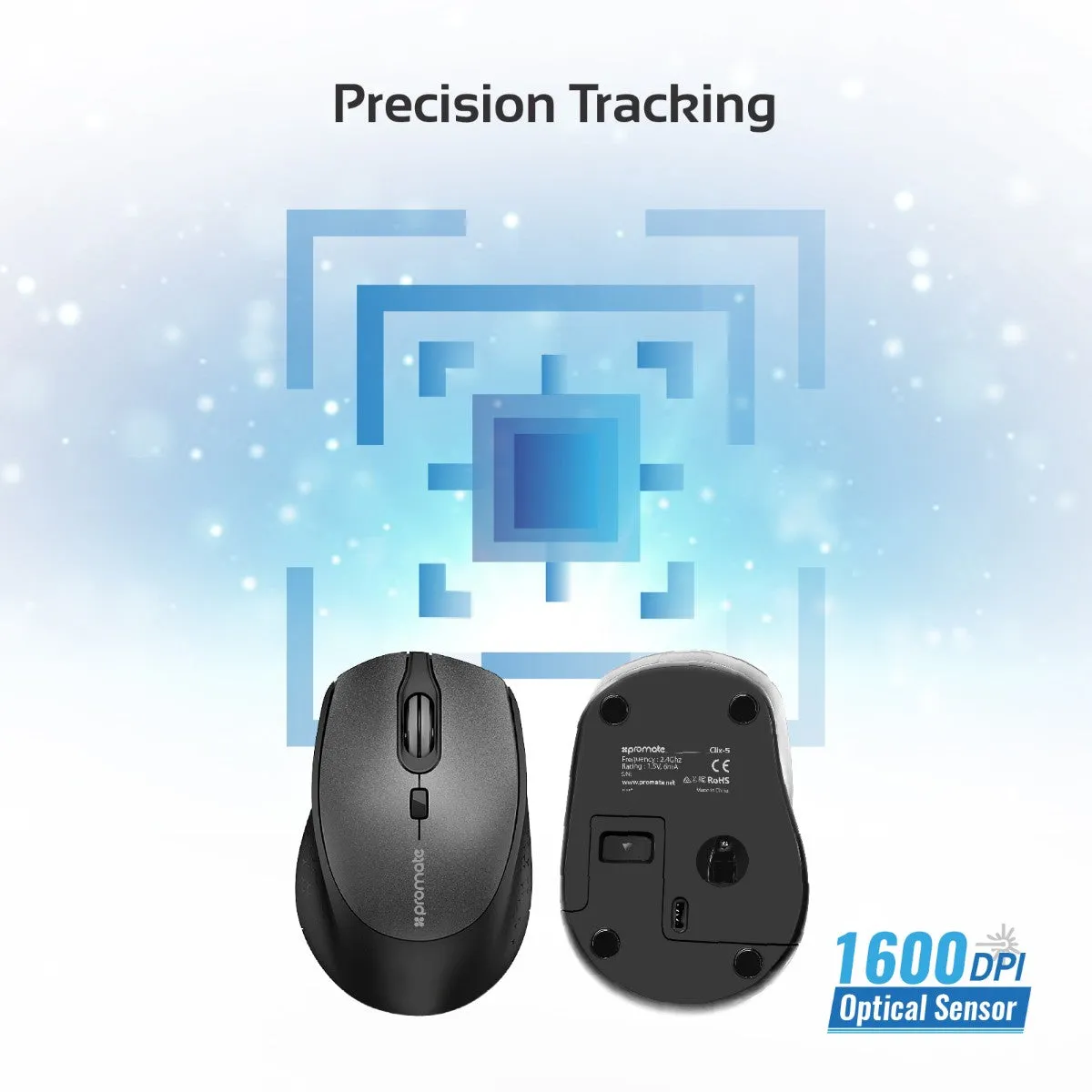 2.4GHz Wireless Optical Mouse with Precision Scrolling