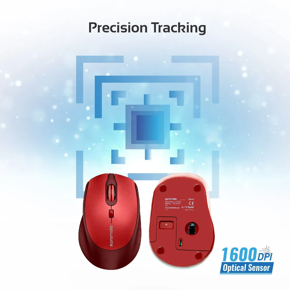 2.4GHz Wireless Optical Mouse with Precision Scrolling