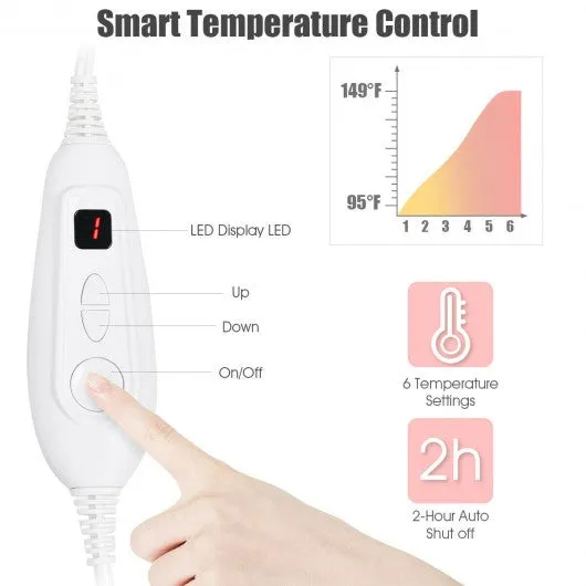 25 x 32" Electric Heating Pad w/ 6 Temperature Settings