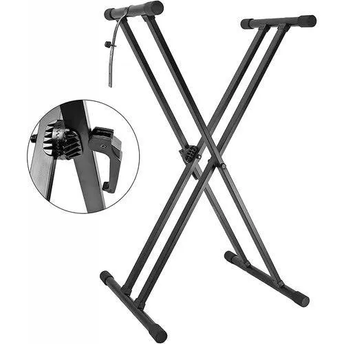 5 Core Keyboard Stand with Gear Double Braced X-Style, Adjustable, and