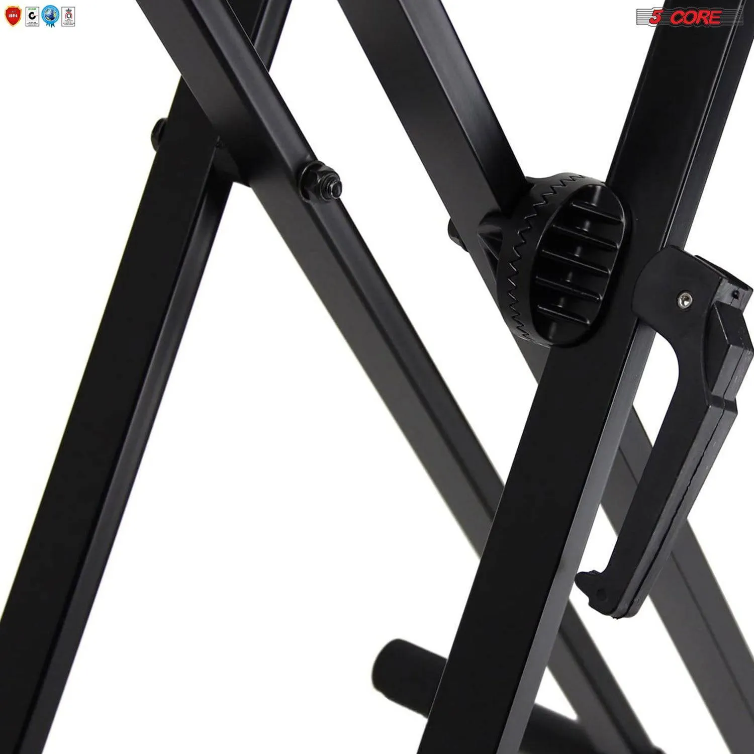 5 Core Keyboard Stand with Gear Double Braced X-Style, Adjustable, and