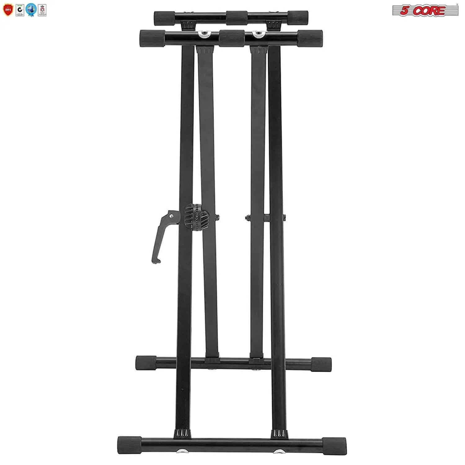 5 Core Keyboard Stand with Gear Double Braced X-Style, Adjustable, and