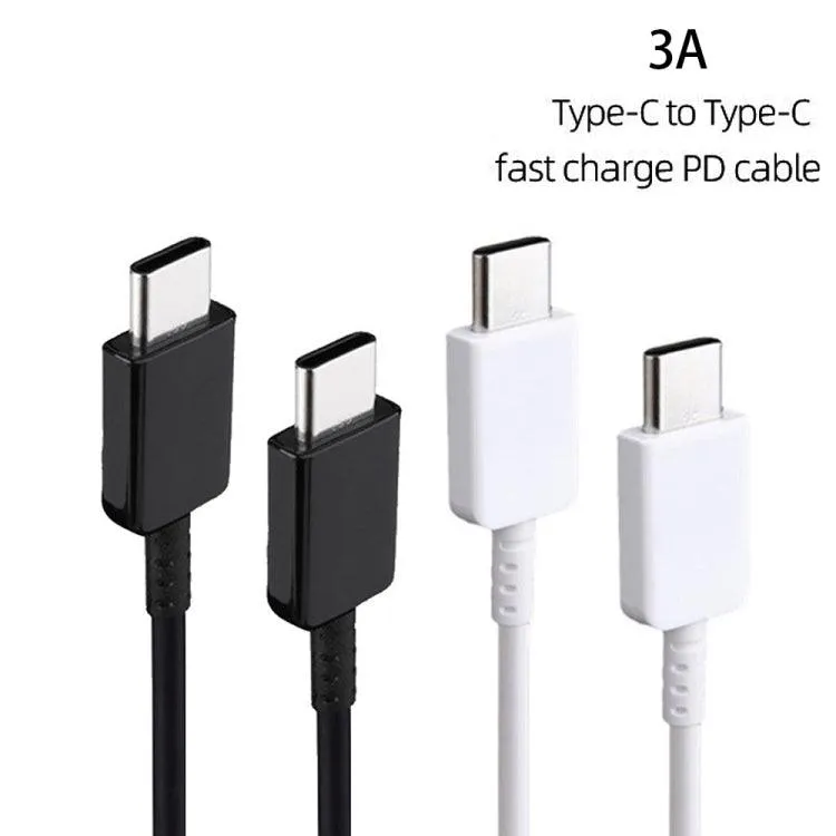 5-Pack 1m 3A USB-C to USB-C TPU Charging and Data Sync Cable for Mobile Devices