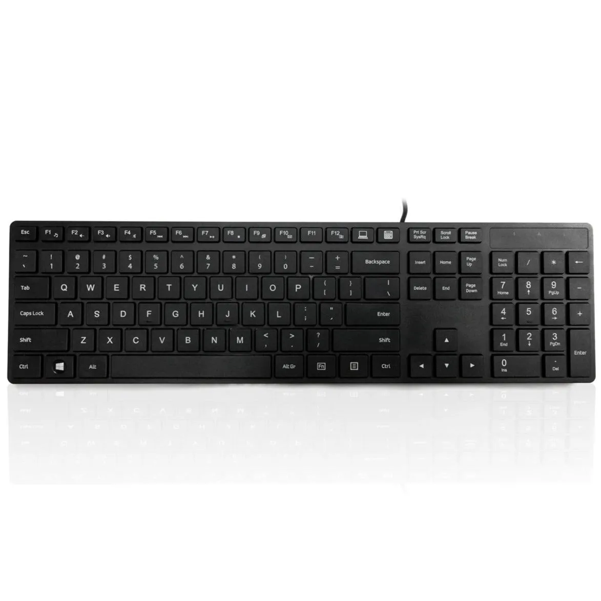 Accuratus KYBAC301 Black Full size super slim multimedia Language keyboard