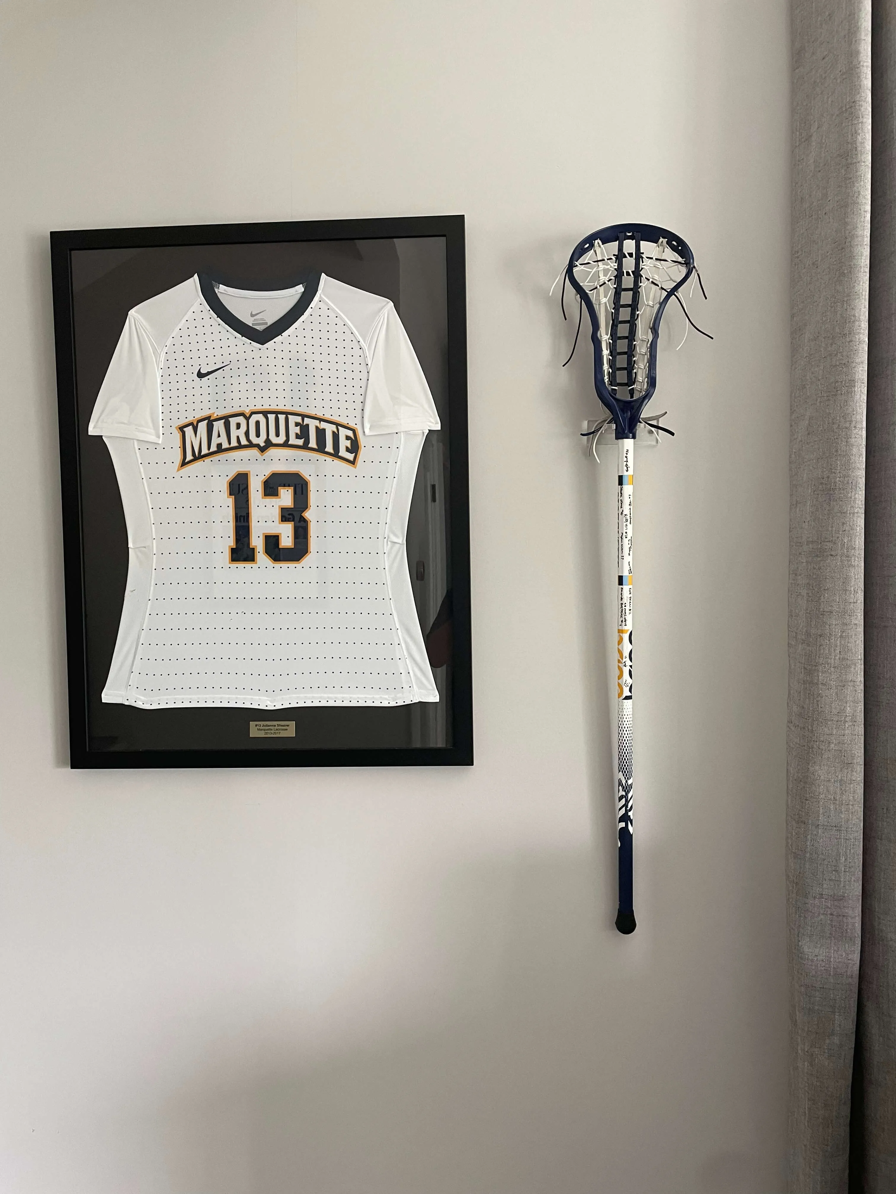 Acrylic Standard Size Lacrosse Stick Wall Mounts