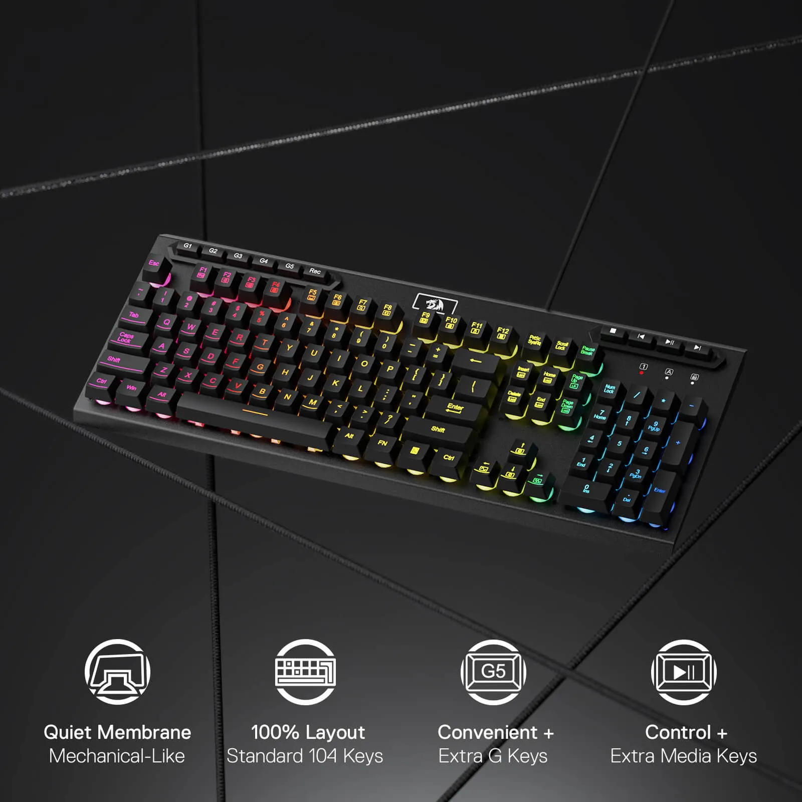 ADITYA K513 Membrane Gaming Keyboard