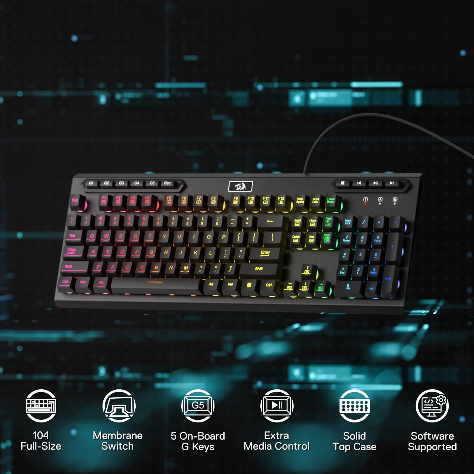 ADITYA K513 Membrane Gaming Keyboard