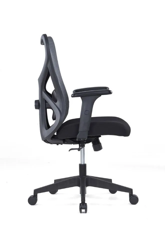 Adjustable Ergonomic Office Chair with 2D Headrest, Lumbar Support, and Synchro Tilt Mechanism