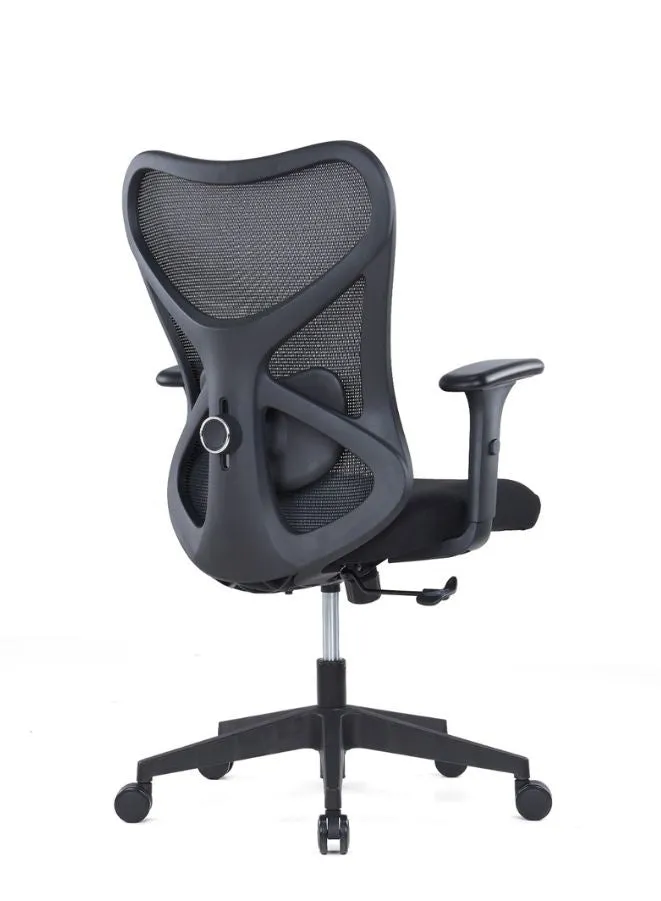 Adjustable Ergonomic Office Chair with 2D Headrest, Lumbar Support, and Synchro Tilt Mechanism