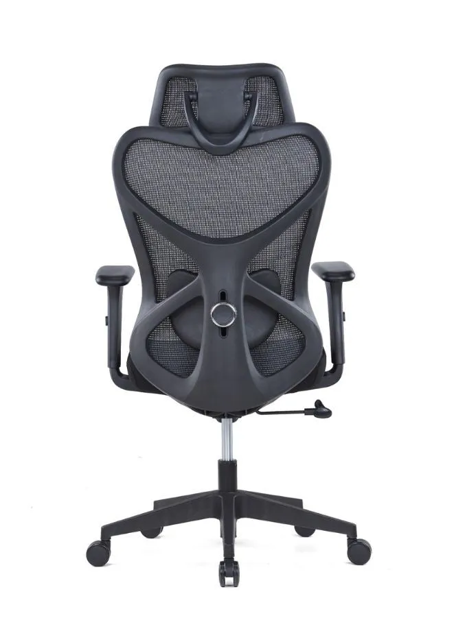 Adjustable Ergonomic Office Chair with 2D Headrest, Lumbar Support, and Synchro Tilt Mechanism