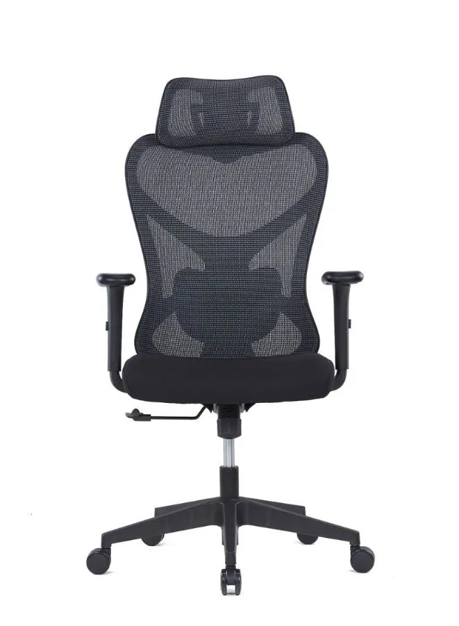 Adjustable Ergonomic Office Chair with 2D Headrest, Lumbar Support, and Synchro Tilt Mechanism