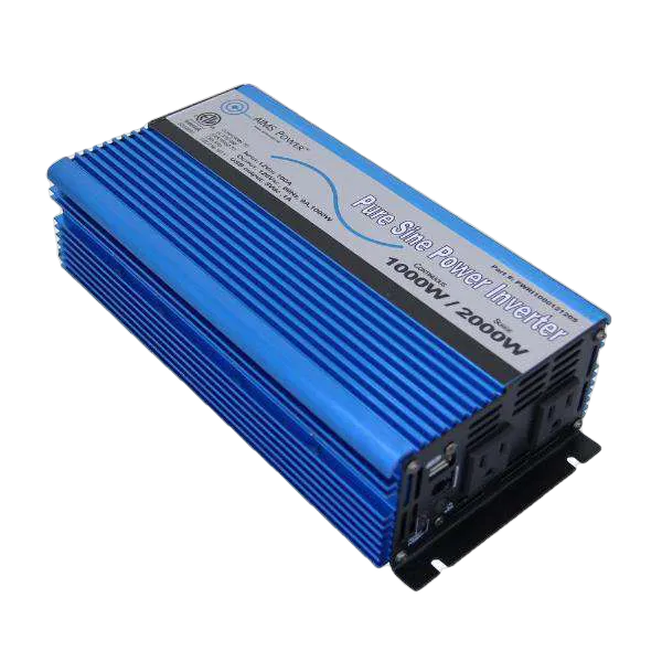 Aims Power PWRI100012120S 1000 Watt Pure Sine Power Inverter w/ USB Port & Remote Port New