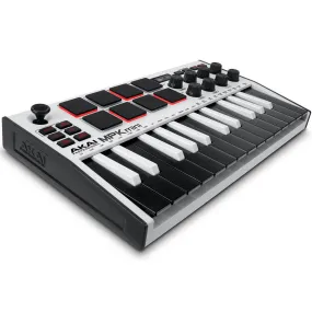 Akai Mpk Mini Mk3 Control Keyboard Pad Controller Midi Usb Black, White