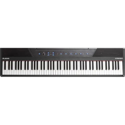 Alesis Concert 88 Key Digital Piano with Full-Sized Keys with Sustain Pedal and Power Supply