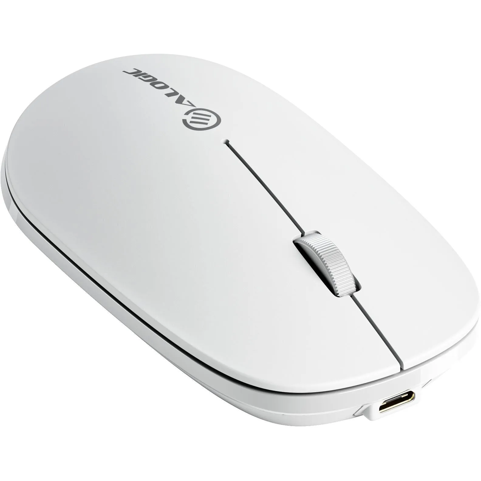 Alogic Echelon Bluetooth USB-C Rechargeable 4 Keys Mouse (White)