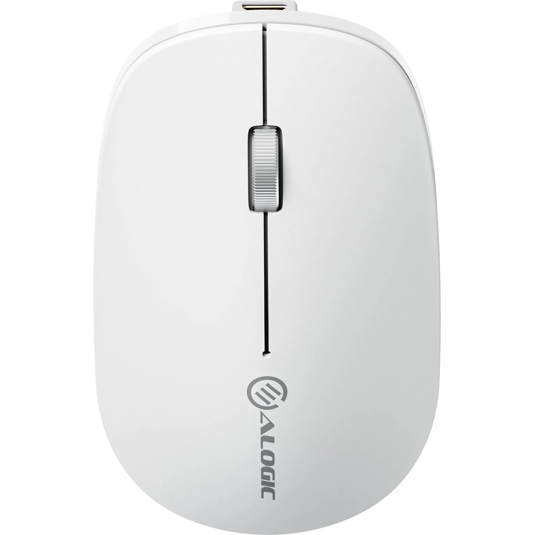 Alogic Echelon Bluetooth USB-C Rechargeable 4 Keys Mouse (White)