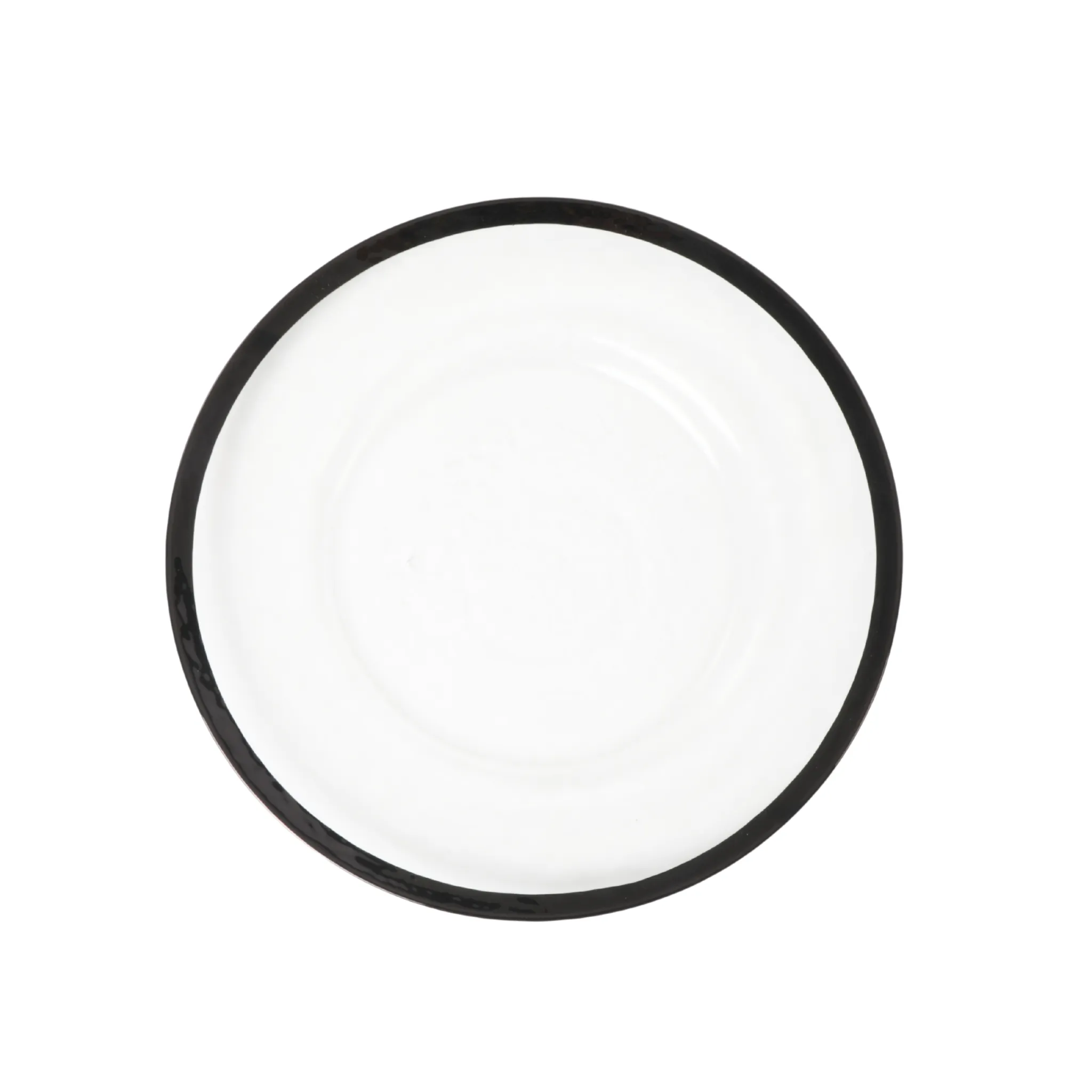 Alpine Glass Charger Plate - Black Trim