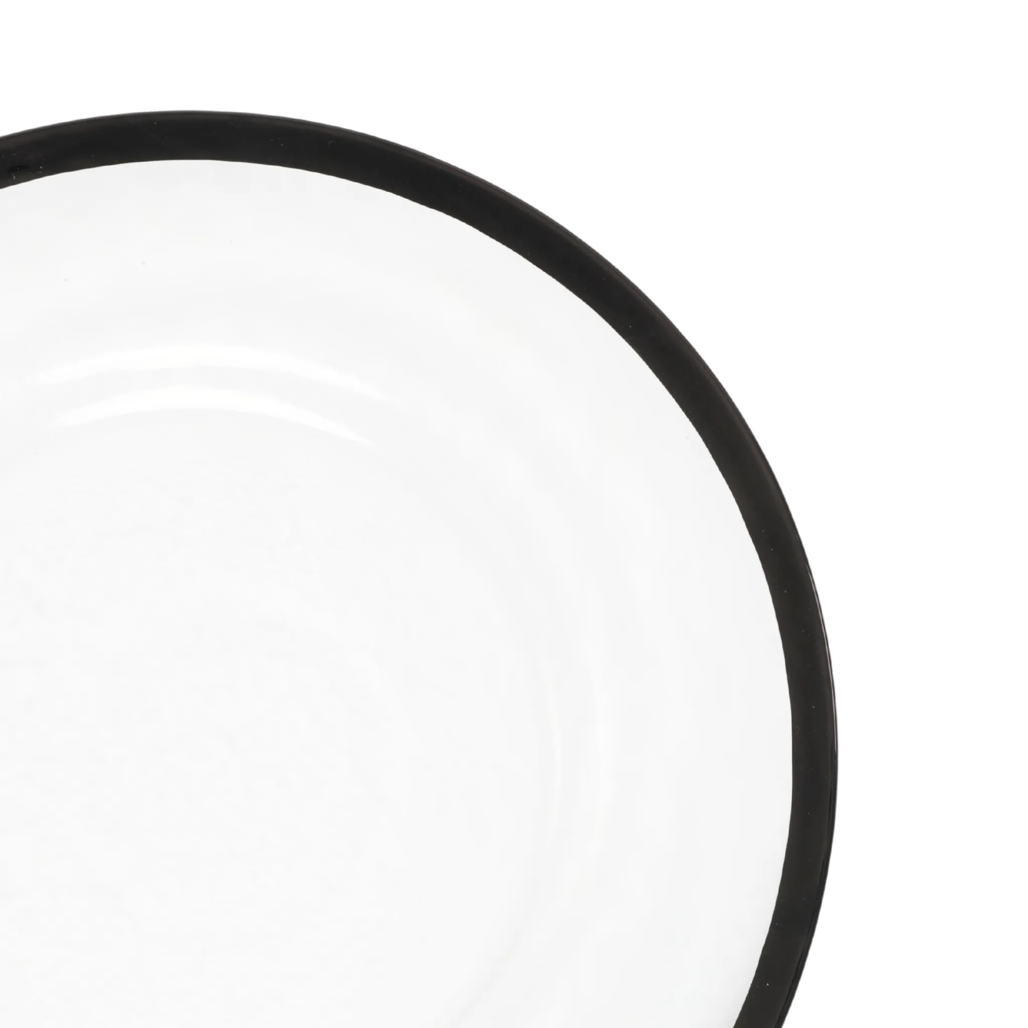 Alpine Glass Charger Plate - Black Trim