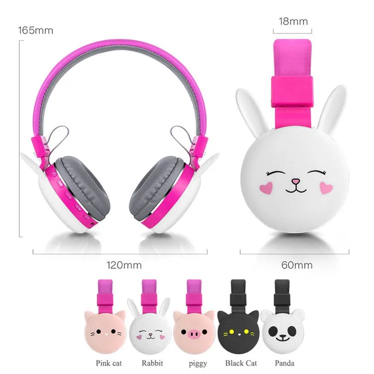 Animal Bluetooth Headphones 3D So CUTE!  Pig, Cat, Rabbit Wireless Music or Gaming Headset Gaming for Mobile Phone MP3 PC*