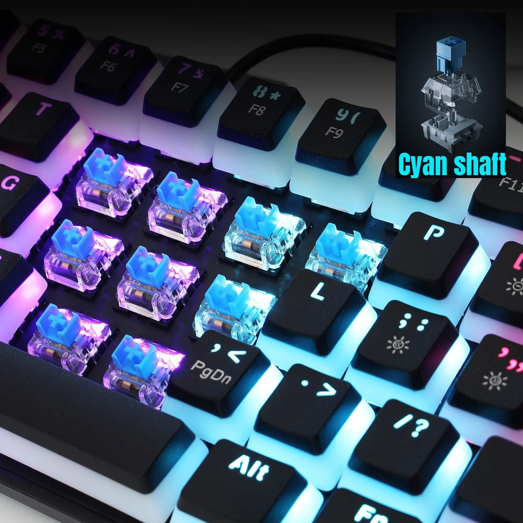 Anti-ghosting Ultra Compact 61 Keys Wired Gaming Keyboard with Colorful Backlit for Windows / Mac