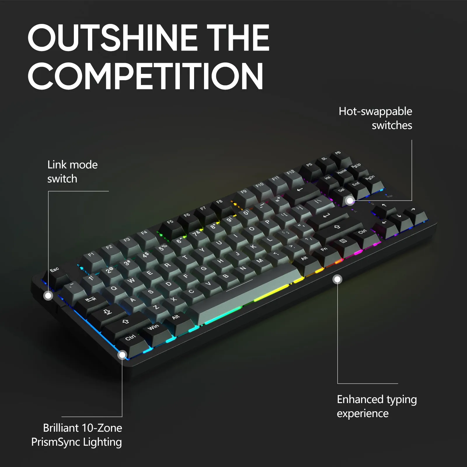 Arzopa K87 RGB Mechanical Gaming Keyboard