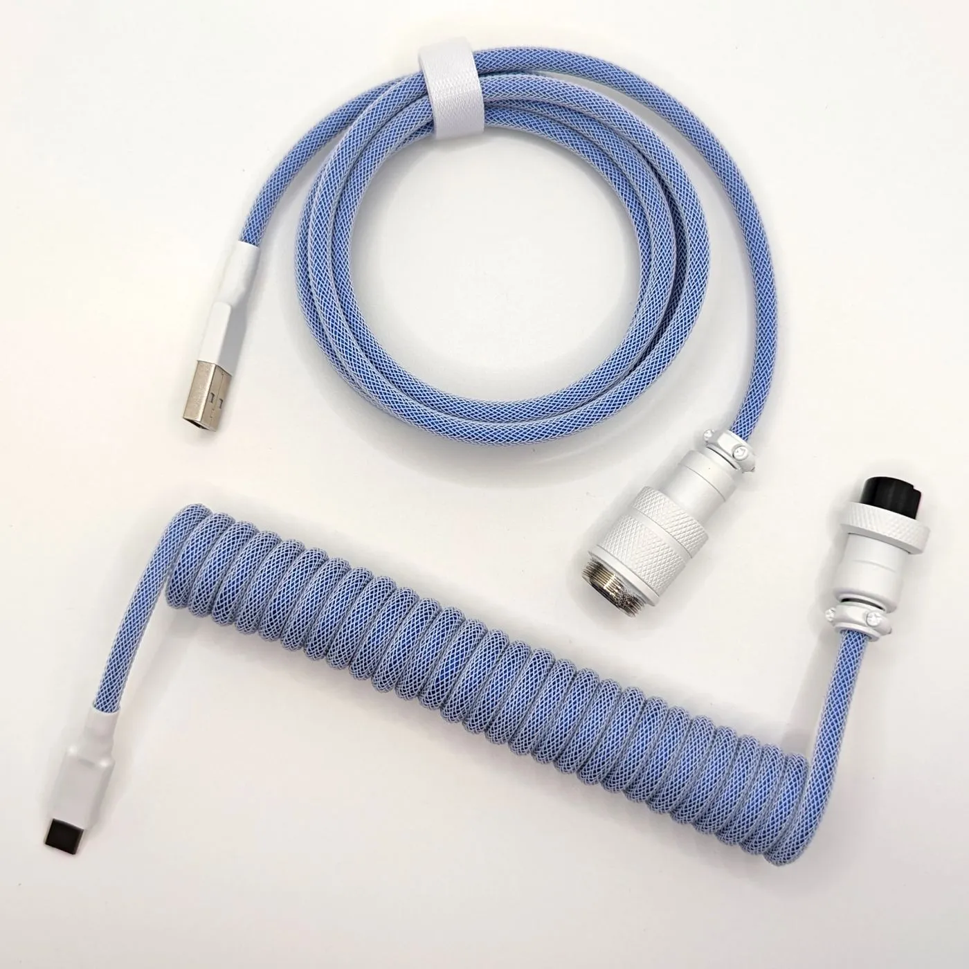 Ausmodshop Coiled Keyboard Cable - Frost