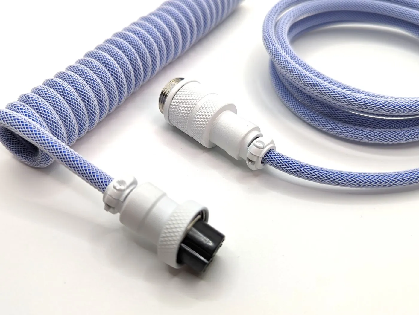 Ausmodshop Coiled Keyboard Cable - Frost