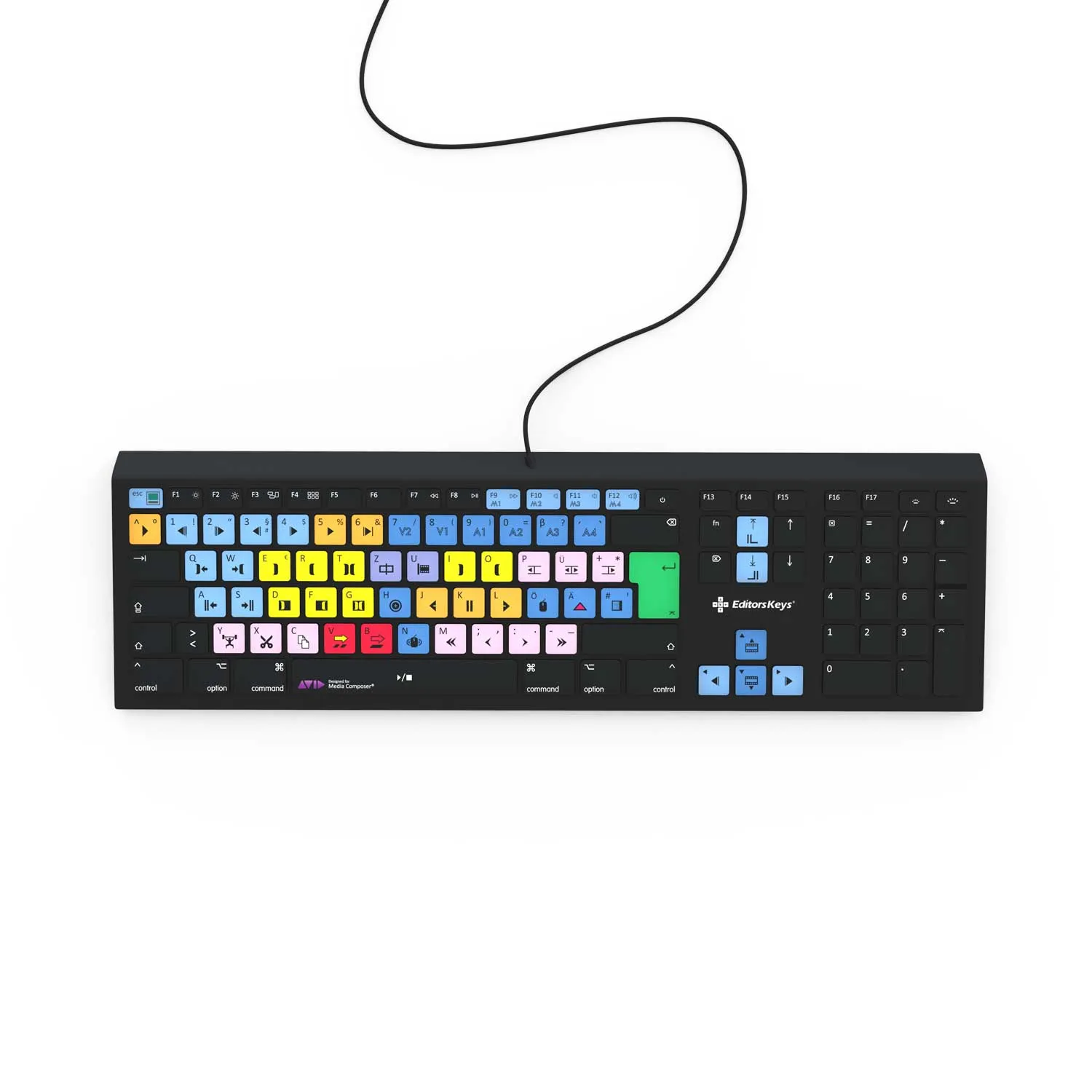 Avid Media Composer Keyboard - Backlit - For Mac or PC