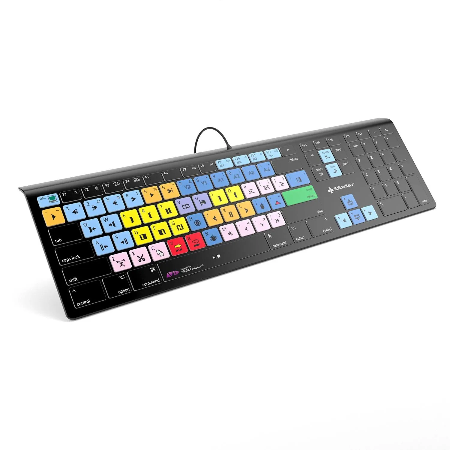 Avid Media Composer Keyboard - Backlit - For Mac or PC