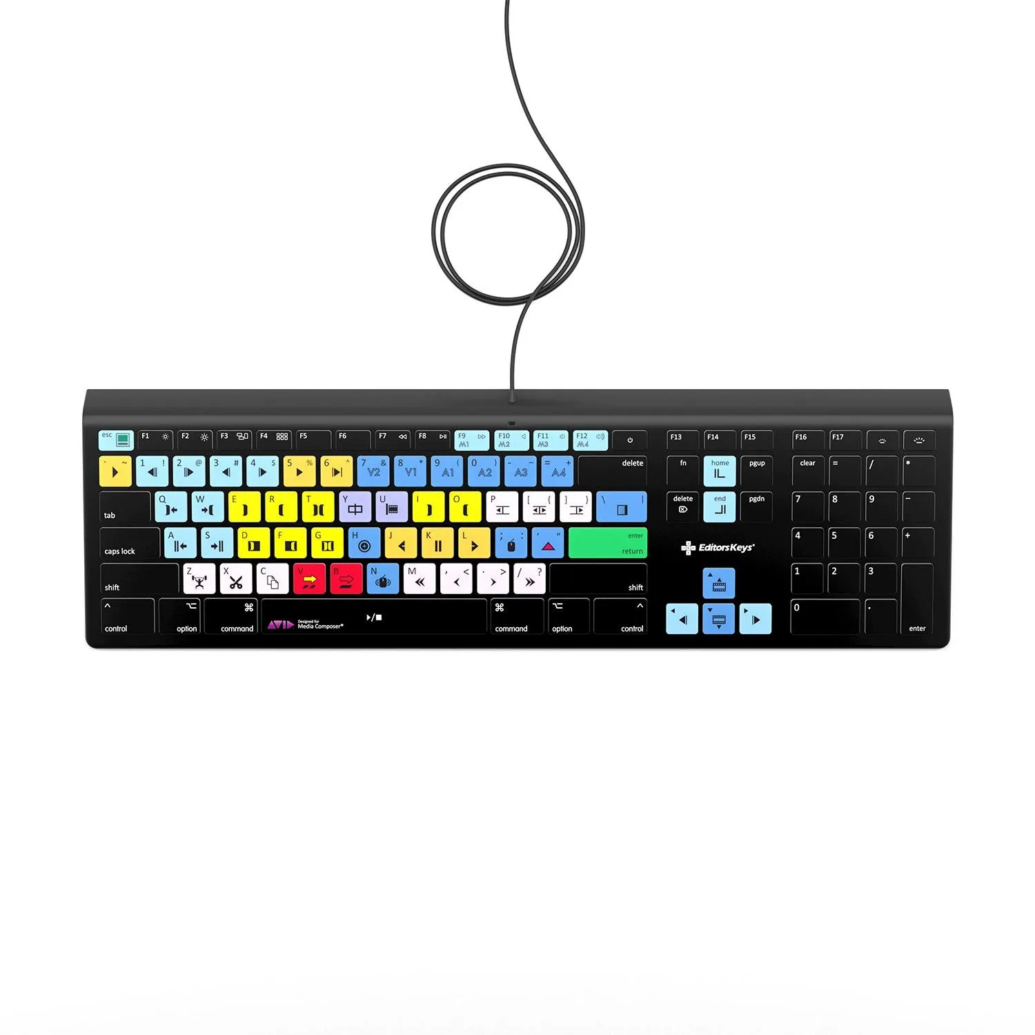 Avid Media Composer Keyboard - Backlit - For Mac or PC