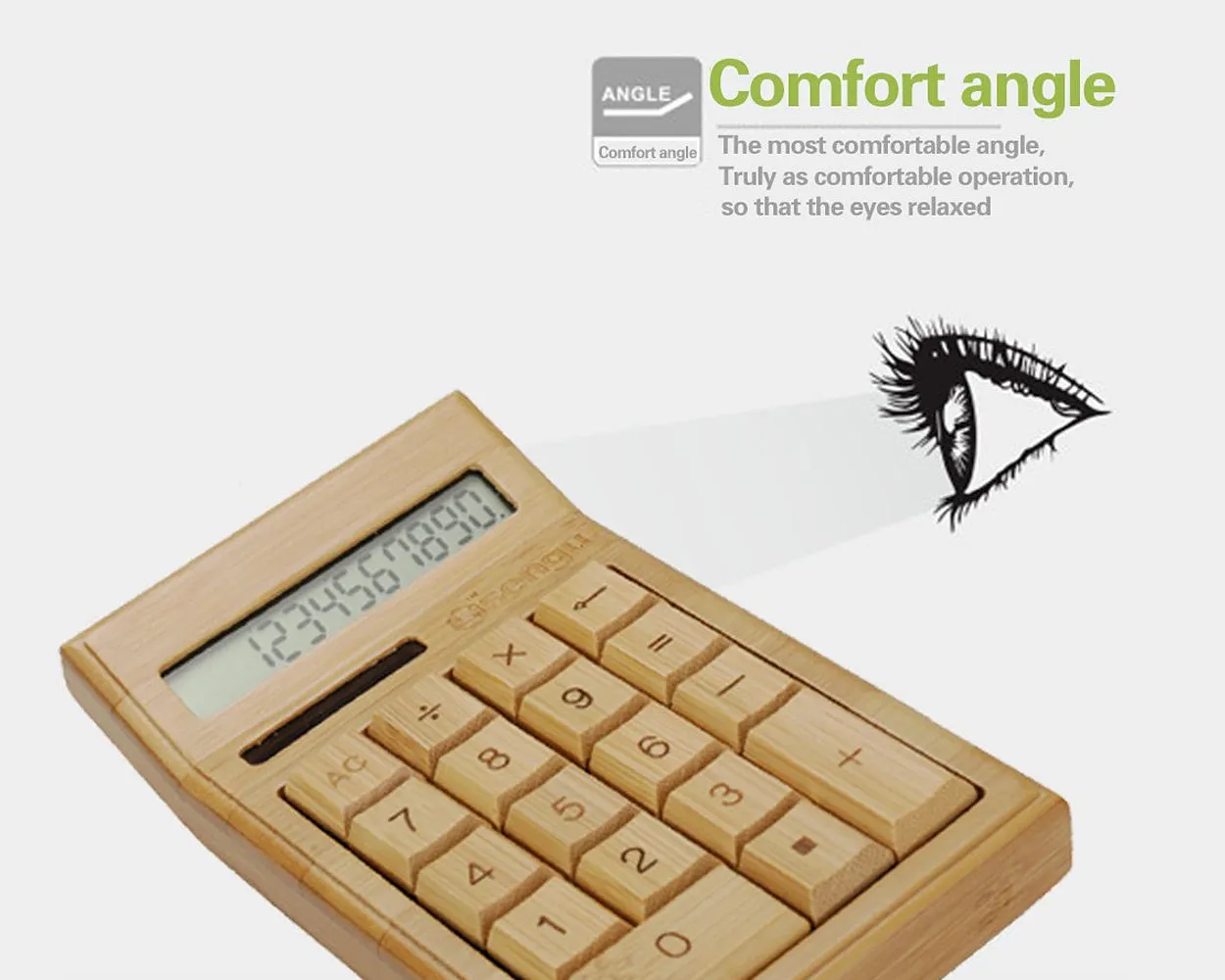 Bamboo Solar Calculators with 12-digit Large Display