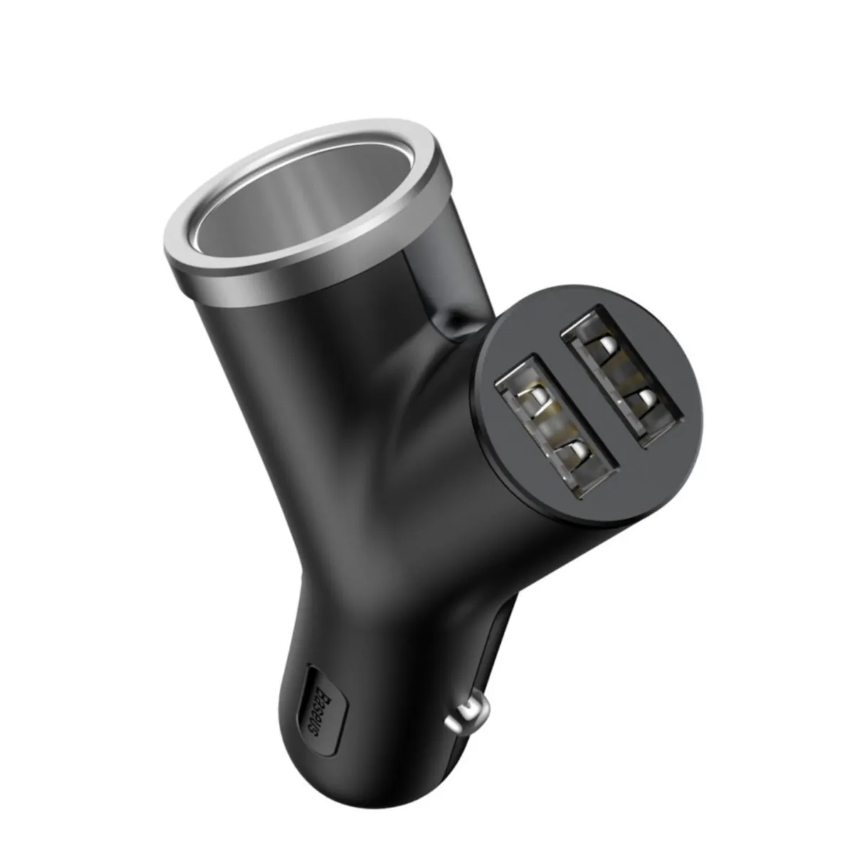 Baseus - (40W) 2x USB A Car Charger with Cigarette Lighter - Black