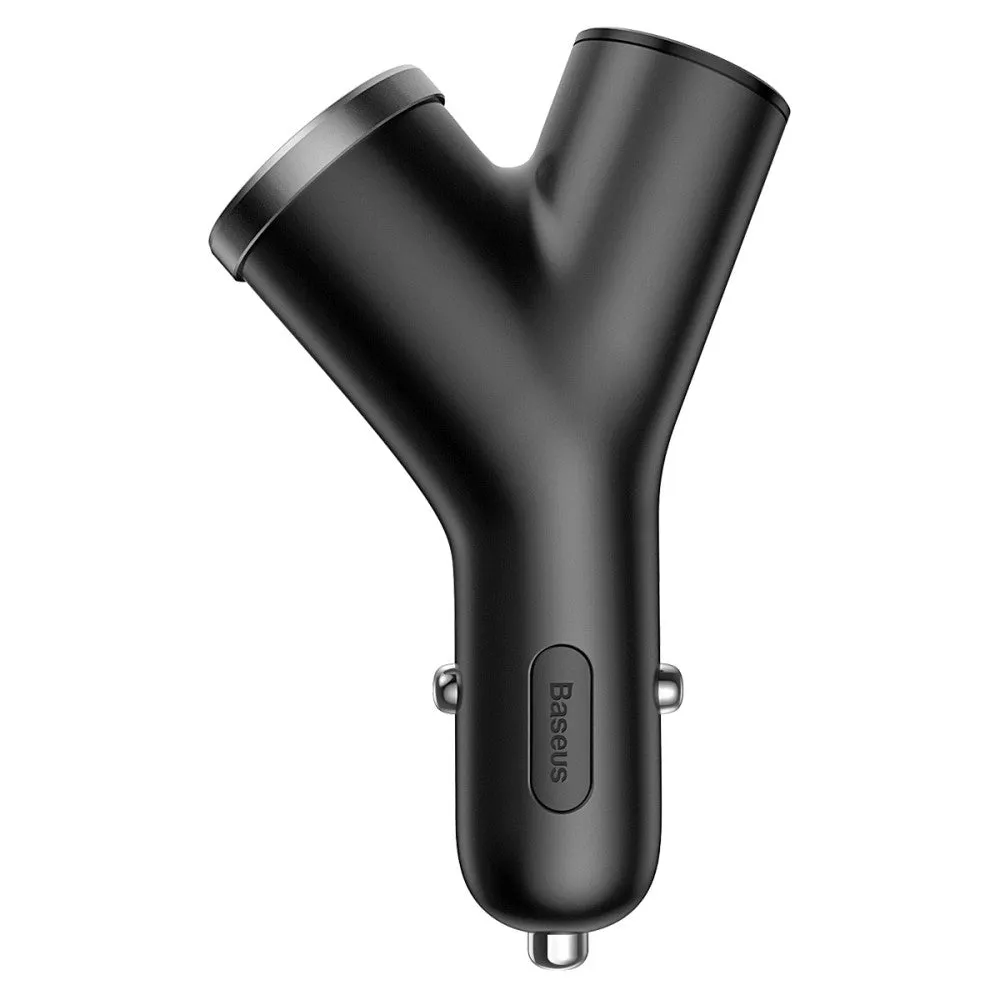 Baseus - (40W) 2x USB A Car Charger with Cigarette Lighter - Black