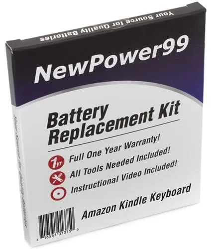 Battery Replacement Kit for the Amazon Kindle Keyboard with Special Offers