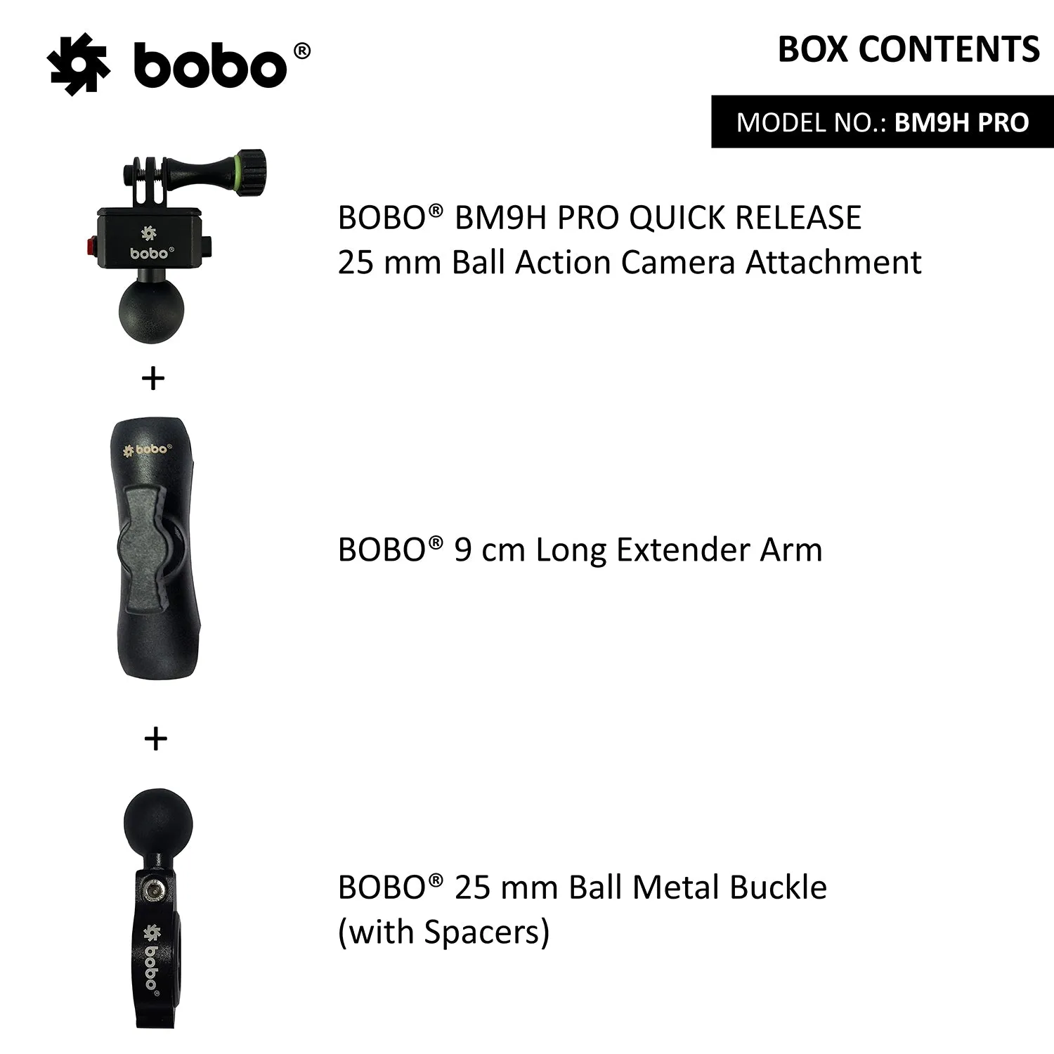 BM9H PRO - Quick Release Action Camera Mount