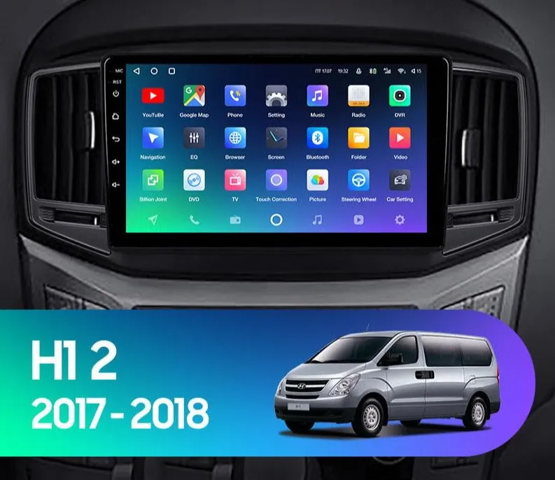 Car Dealz Premium Advanced 4G Data Model 10.2" Android 12.0 For Hyundai H1 2 2017 - 2018 In Dash Plus OEM Fascia