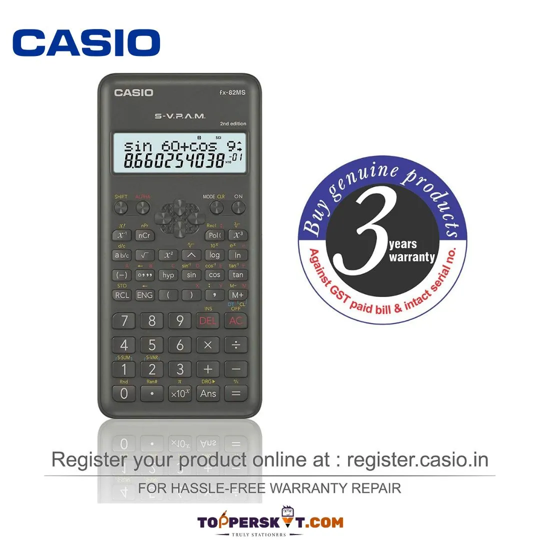 Casio FX-82MS 2nd Gen Non-Programmable Scientific Calculator ( Pack of 1 )