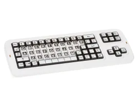 Clevy Large Print Mechanical and solid spill proof Keyboard Contrast Keyboard