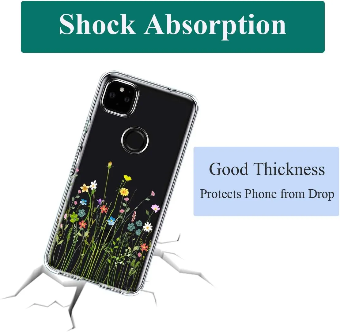 Compatible Google Pixel 4a 5G Clear Pattern Protective Back Cover