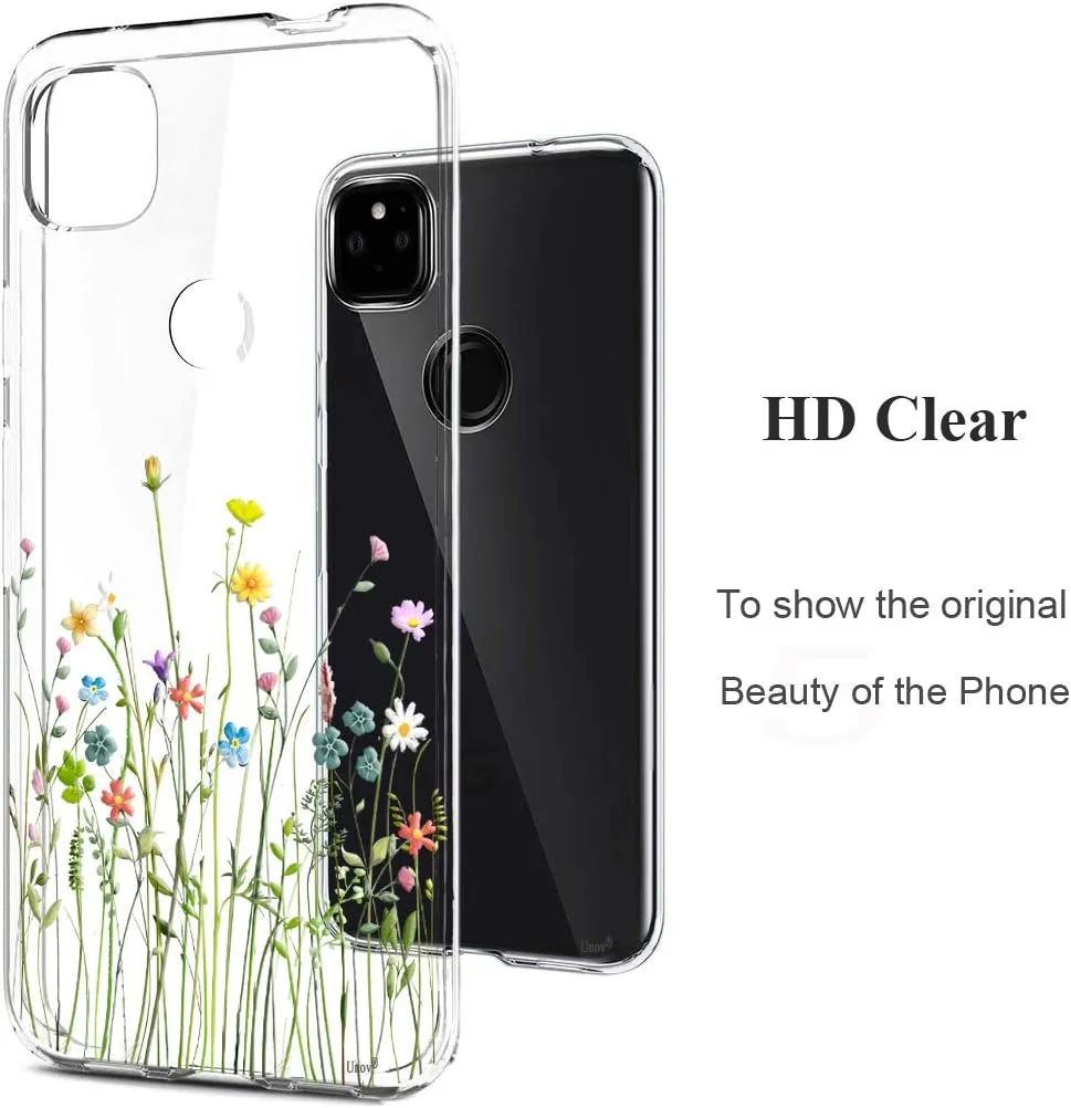 Compatible Google Pixel 4a 5G Clear Pattern Protective Back Cover