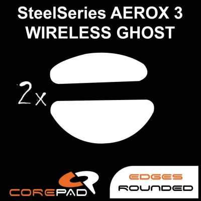 corepad Skatez Mouse Feet for SteelSeries Aerox 3 Wireless Ghost / Wired 2022 Edition / Wireless 2022 Edition / Aerox 5 / Aerox 9 Wireless