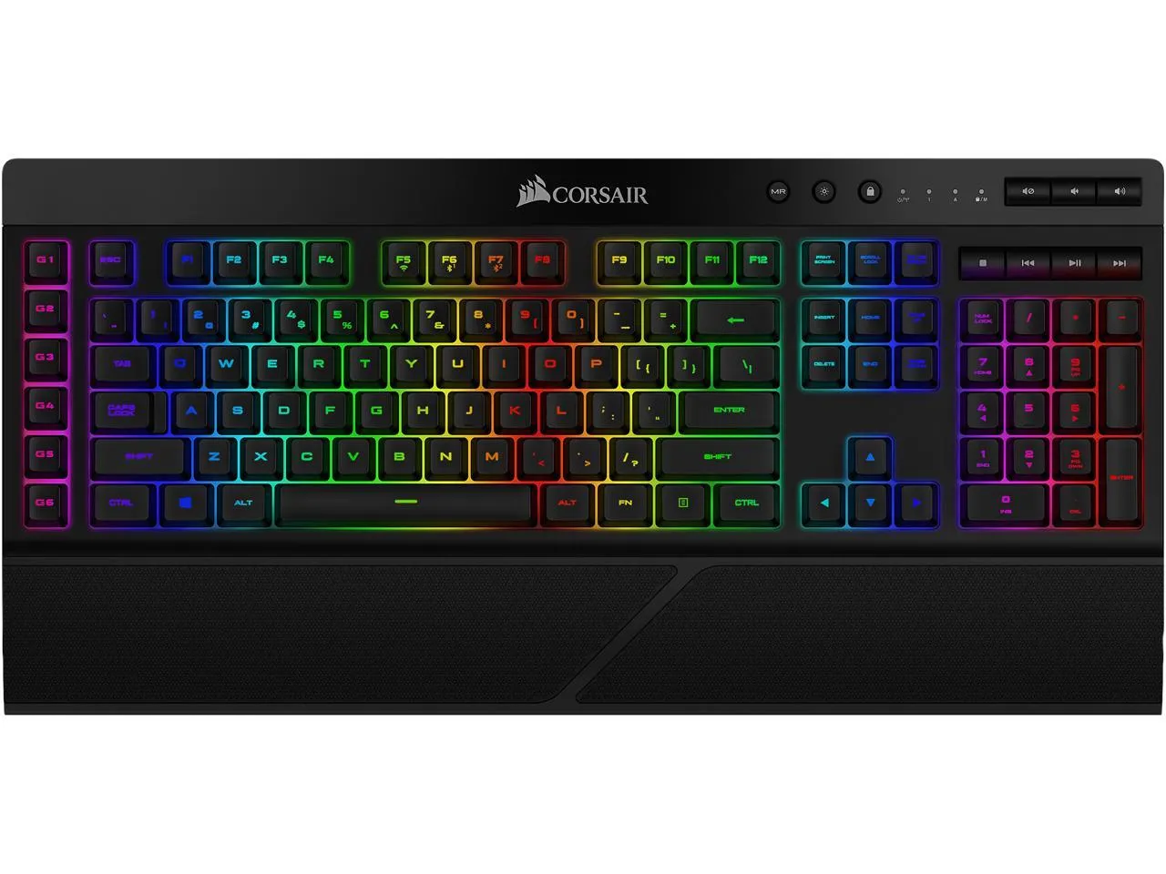 Corsair Keyboard K57 RGB Wireless Gaming Keyboard with SLIPSTREAM Wireless Technology, Backlit RGB LED, Black