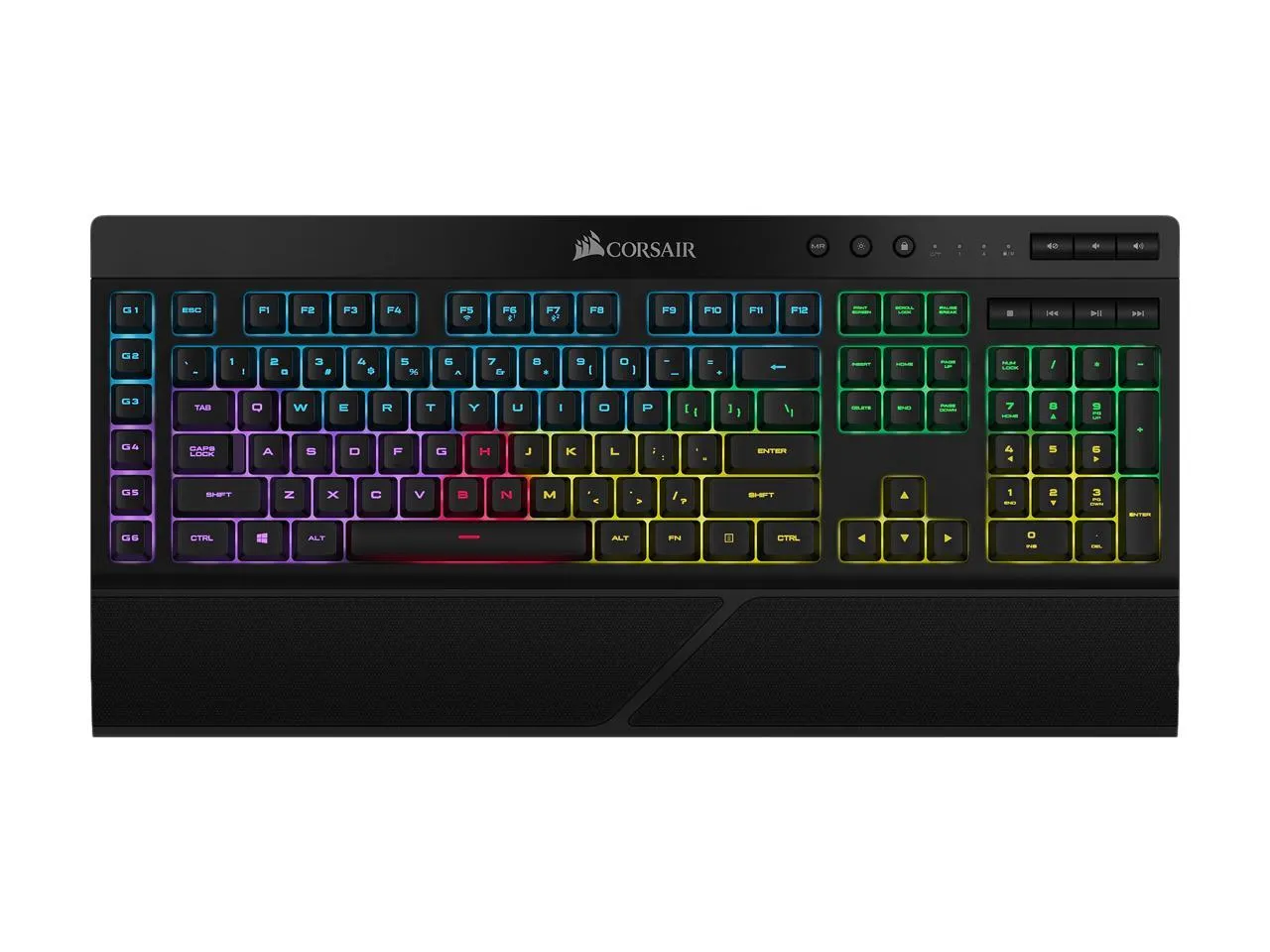 Corsair Keyboard K57 RGB Wireless Gaming Keyboard with SLIPSTREAM Wireless Technology, Backlit RGB LED, Black