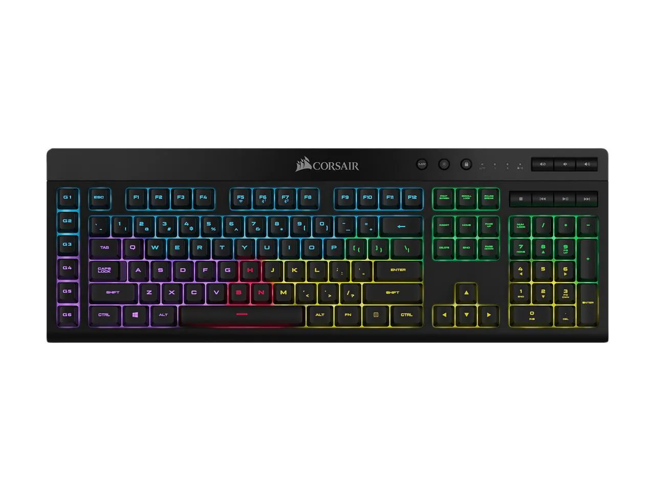 Corsair Keyboard K57 RGB Wireless Gaming Keyboard with SLIPSTREAM Wireless Technology, Backlit RGB LED, Black